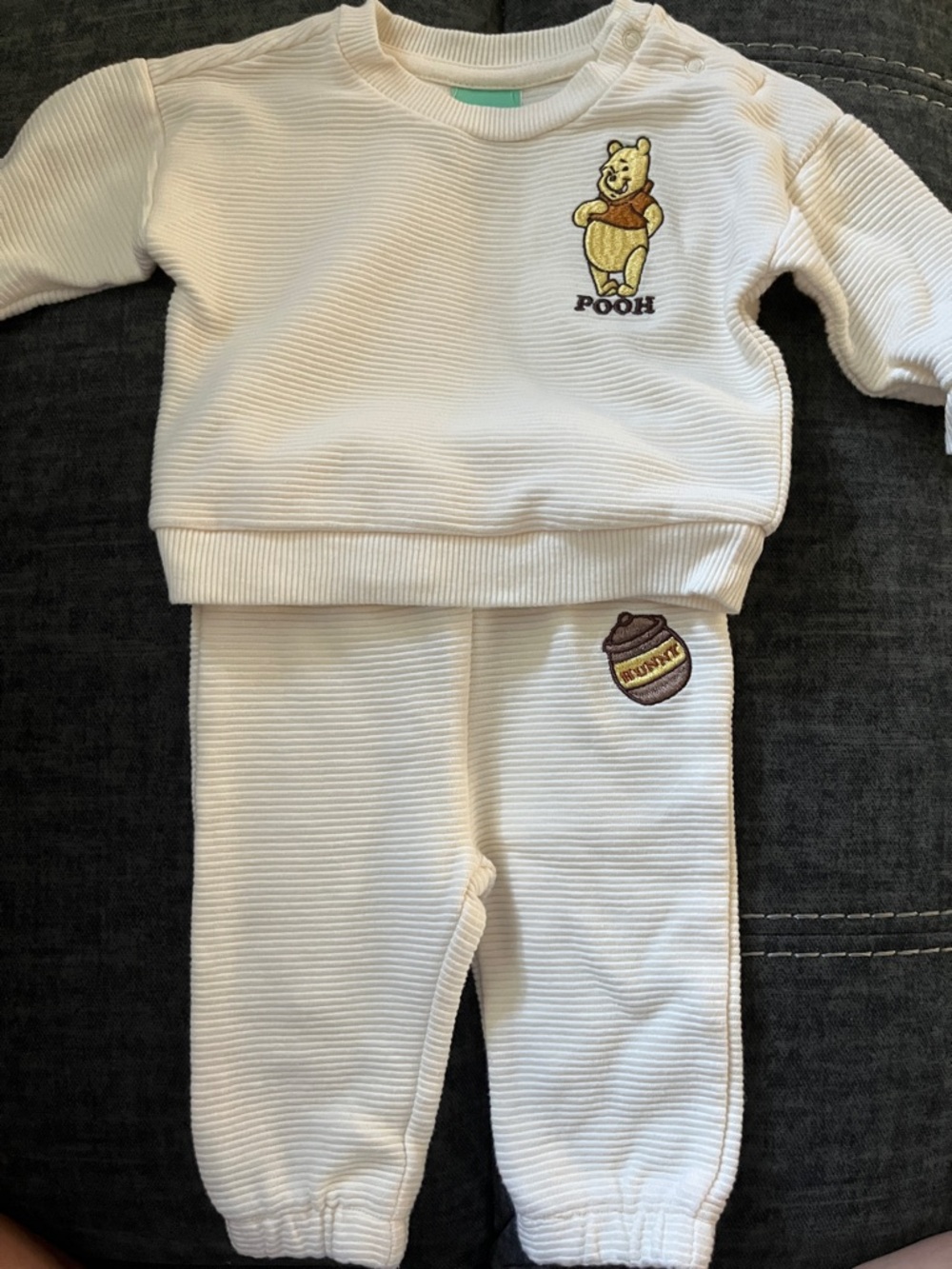 Disney Cream and Yellow Winnie the Pooh Knit Matching Set